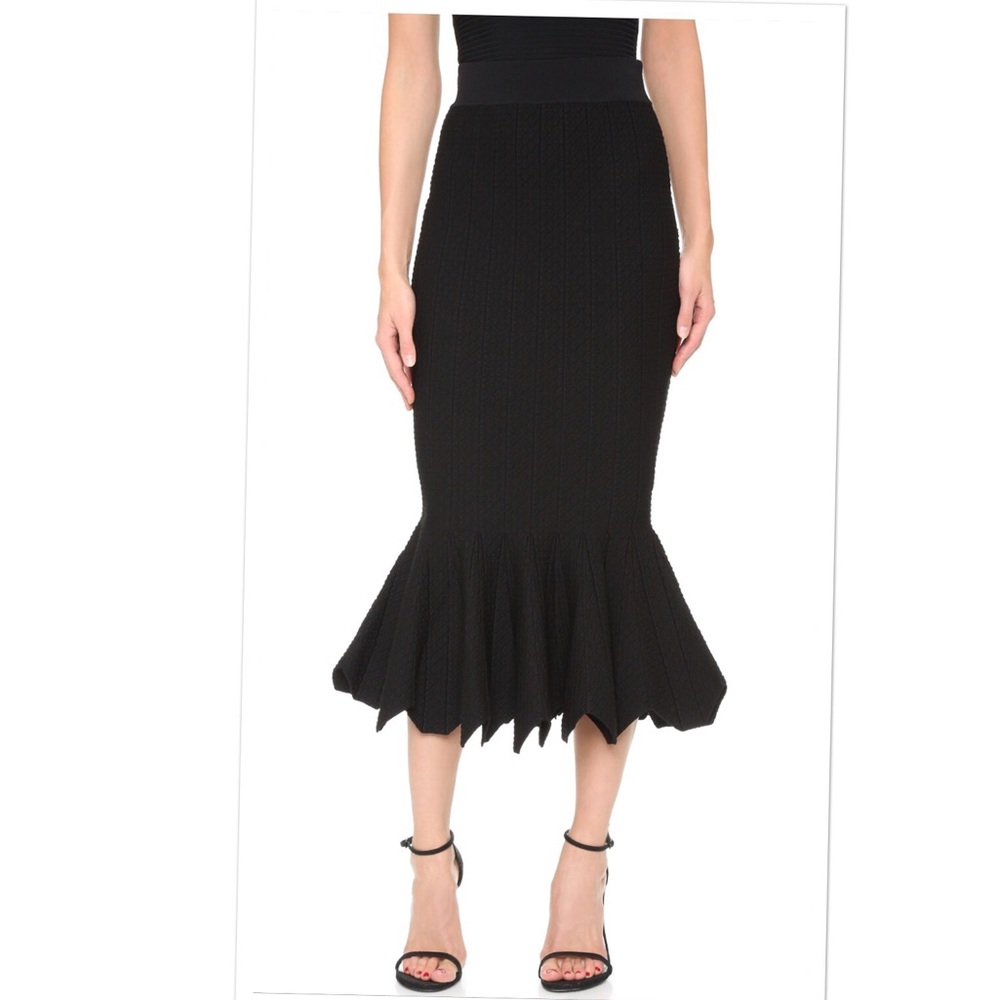 Jonathan Simkhai Pointelle Trumpet Skirt - Picture 2 of 4